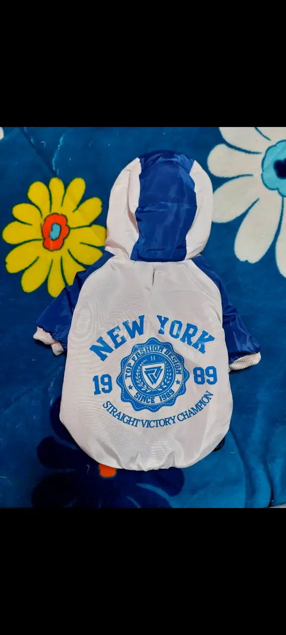 Chaqueta para gato Buen Amigo azul y blanco - 2
