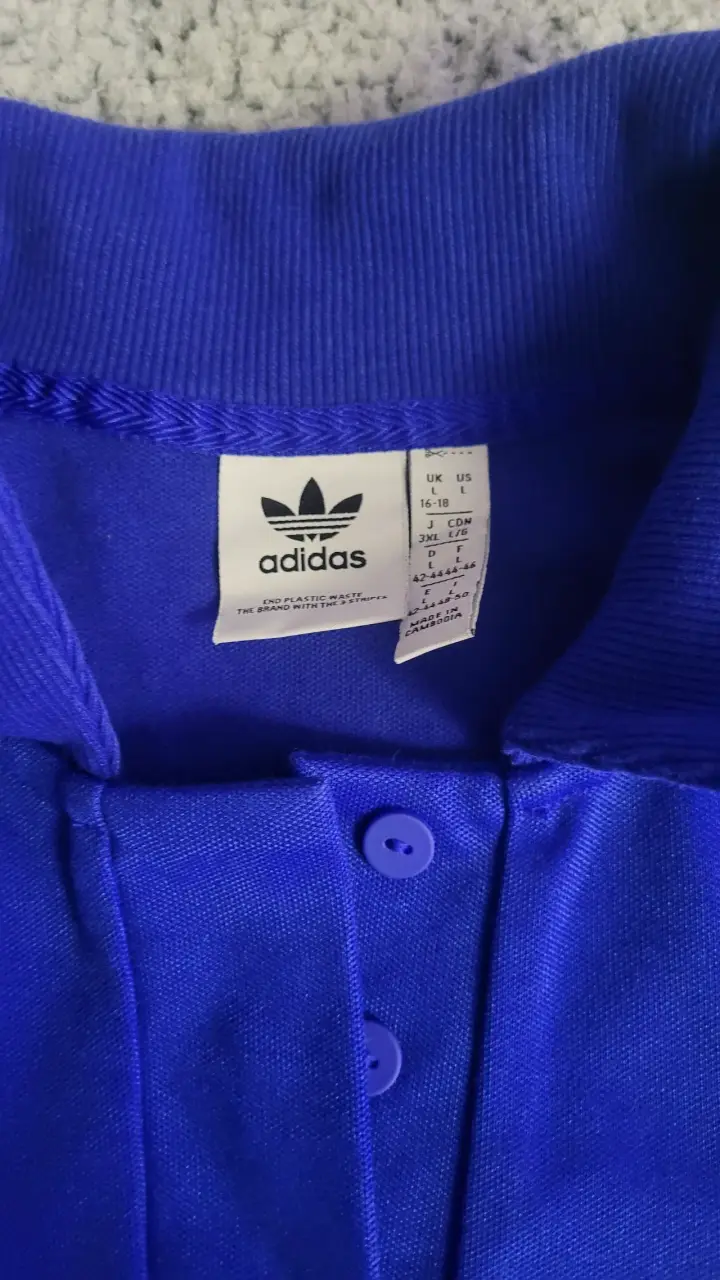 Polera Adidas azul talla L - 2