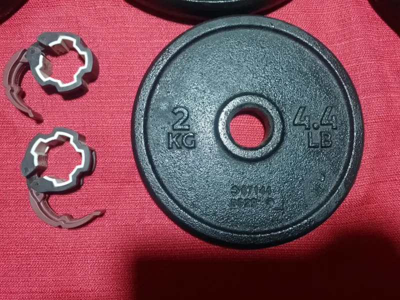 Barra Z con pesas ajustables ,4 de 5k,2 de 2k - 3