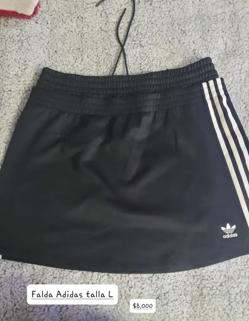 Falda deportiva Adidas negra talla L - 1