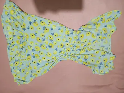 Vestido floral azul con amarillo - miniatura 2