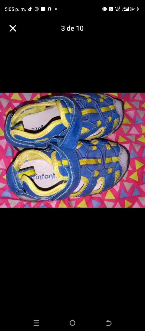 Sandalias de niño azul marino con velcro - 3