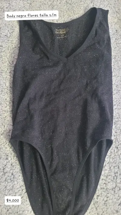 Body negro con brillo talla S/M - miniatura 1