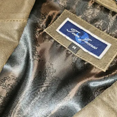 Blazer de cuero marrón para hombre - miniatura 2