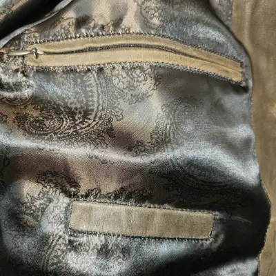 Blazer de cuero marrón para hombre - miniatura 6