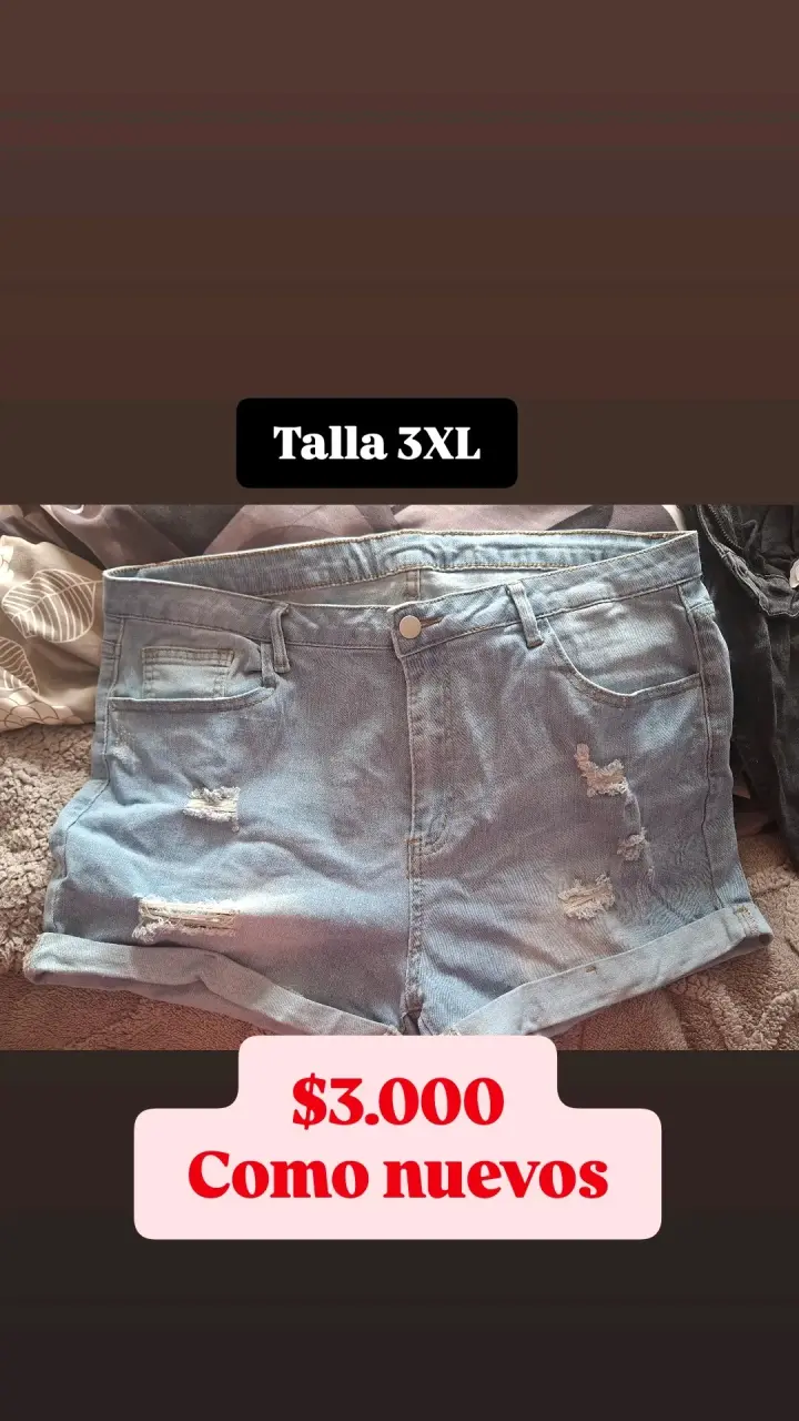 Shorts de mezclilla desgastados talla 3XL