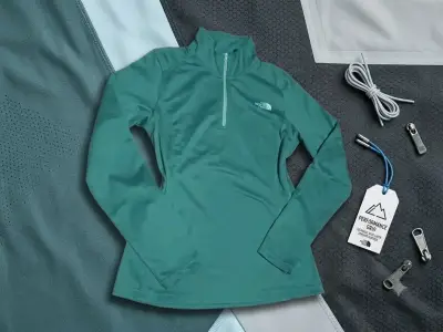 Polera térmica The North Face verde - miniatura 1