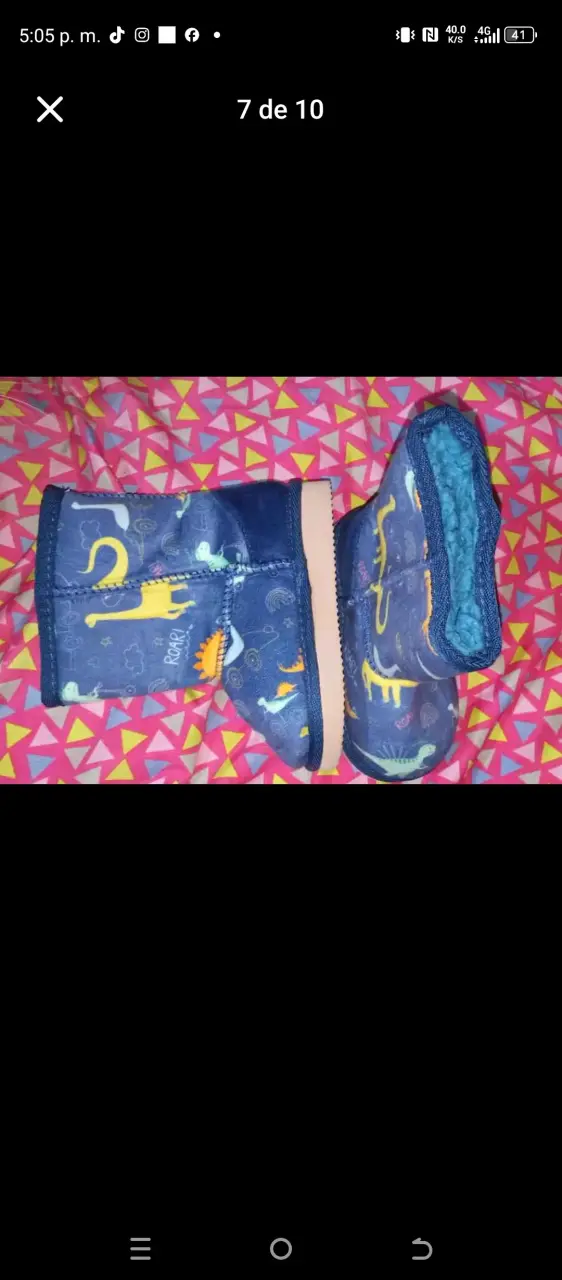 Botas de invierno para niños con diseño de dinosaurios