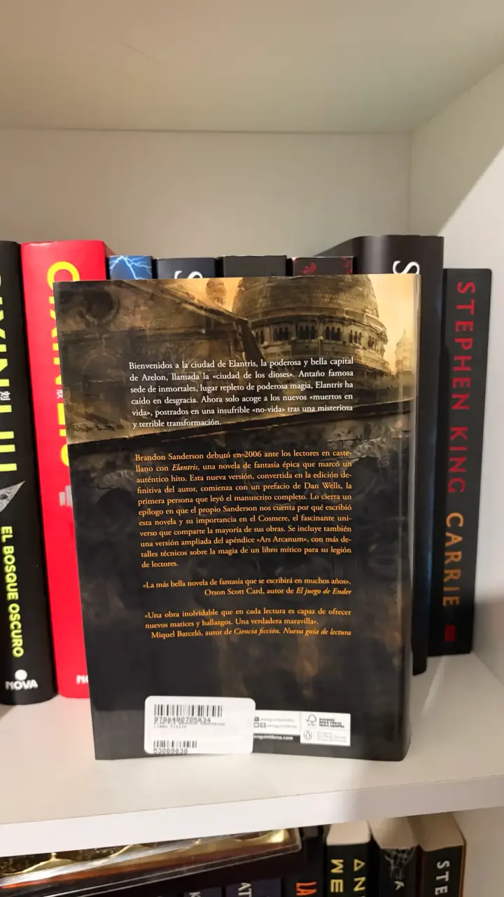 Libro Elantris de Brandon Sanderson con póster - 2