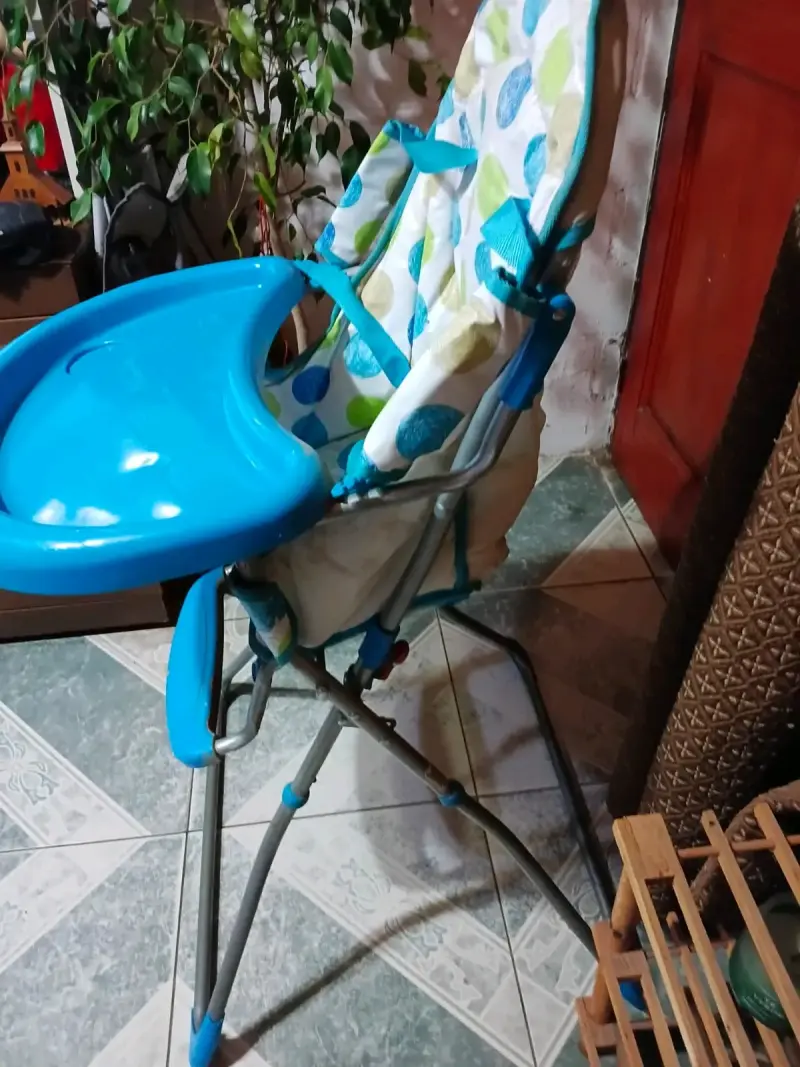 Silla de comer para bebé Bebeglo azul - 2