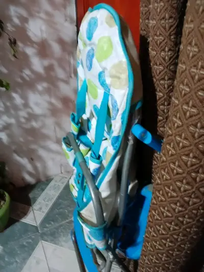 Silla de comer para bebé Bebeglo azul - miniatura 3