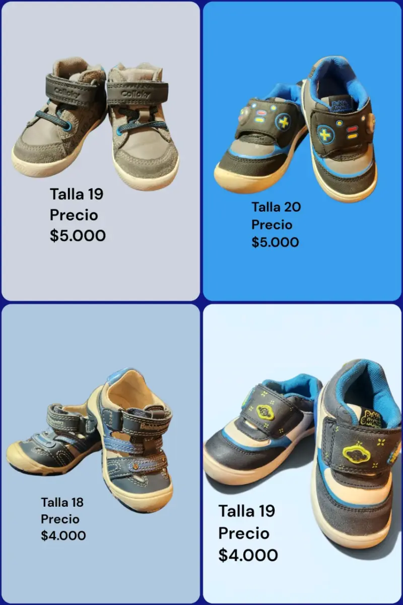 Zapatillas para niños talla 19 y 20 en buen estado