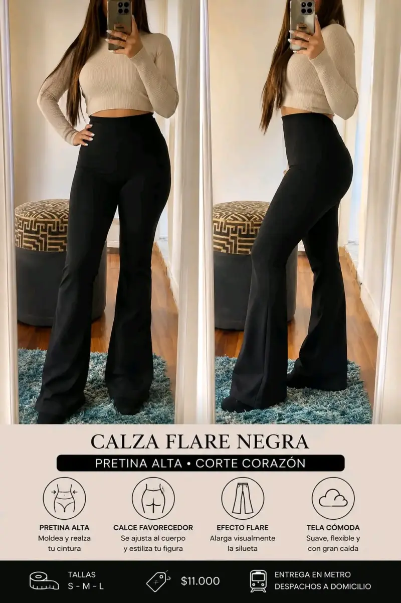 ✨ Hermosas Flare pretina recta corte corazón ✨