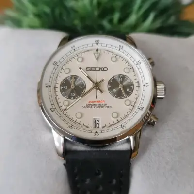 SEIKO MOD - Cronógrafo estilo TUDOR - miniatura 5