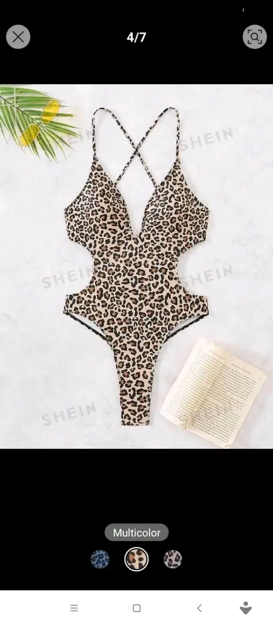 Traje de baño entero estampado leopardo - 3