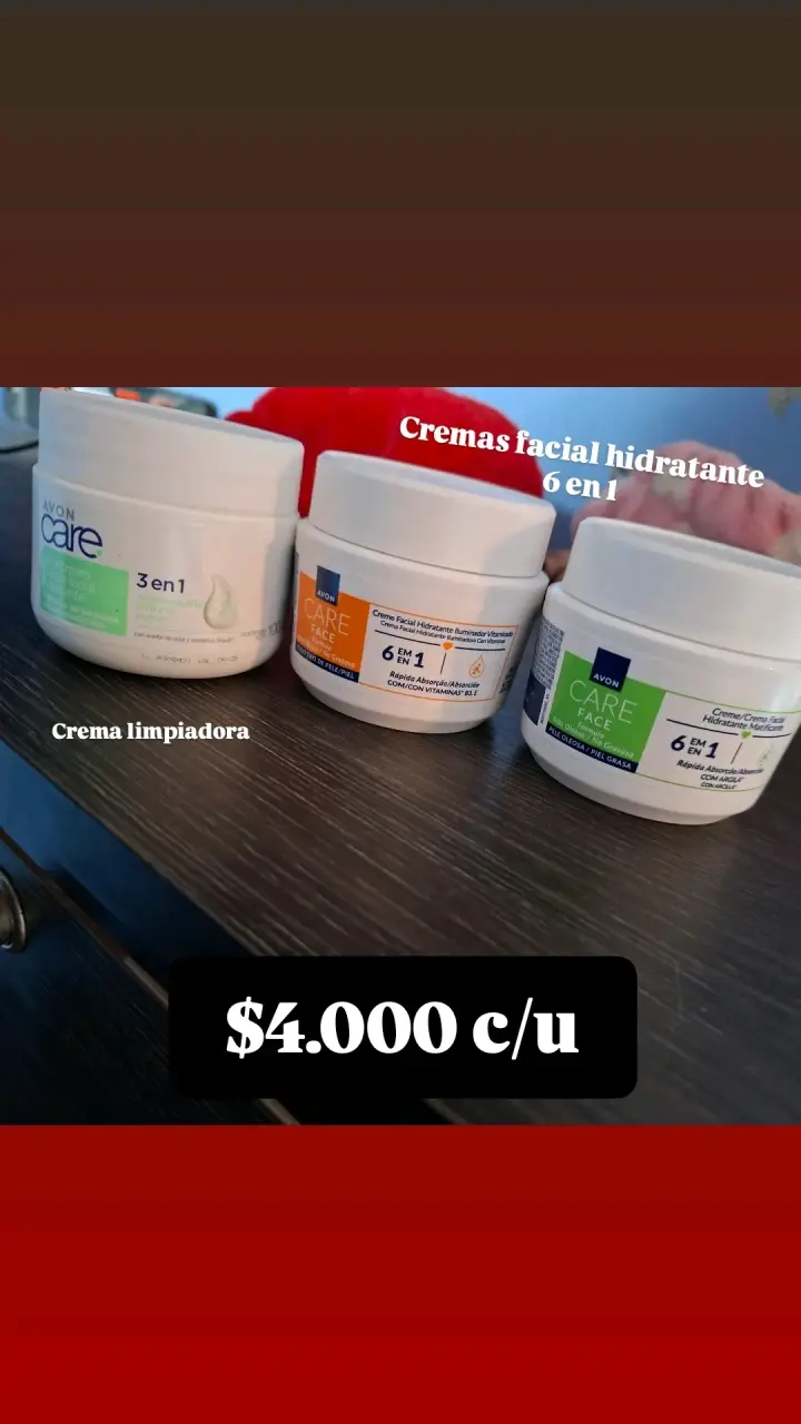 Cremas Faciales Hidratantes Avon Care 6 en 1
