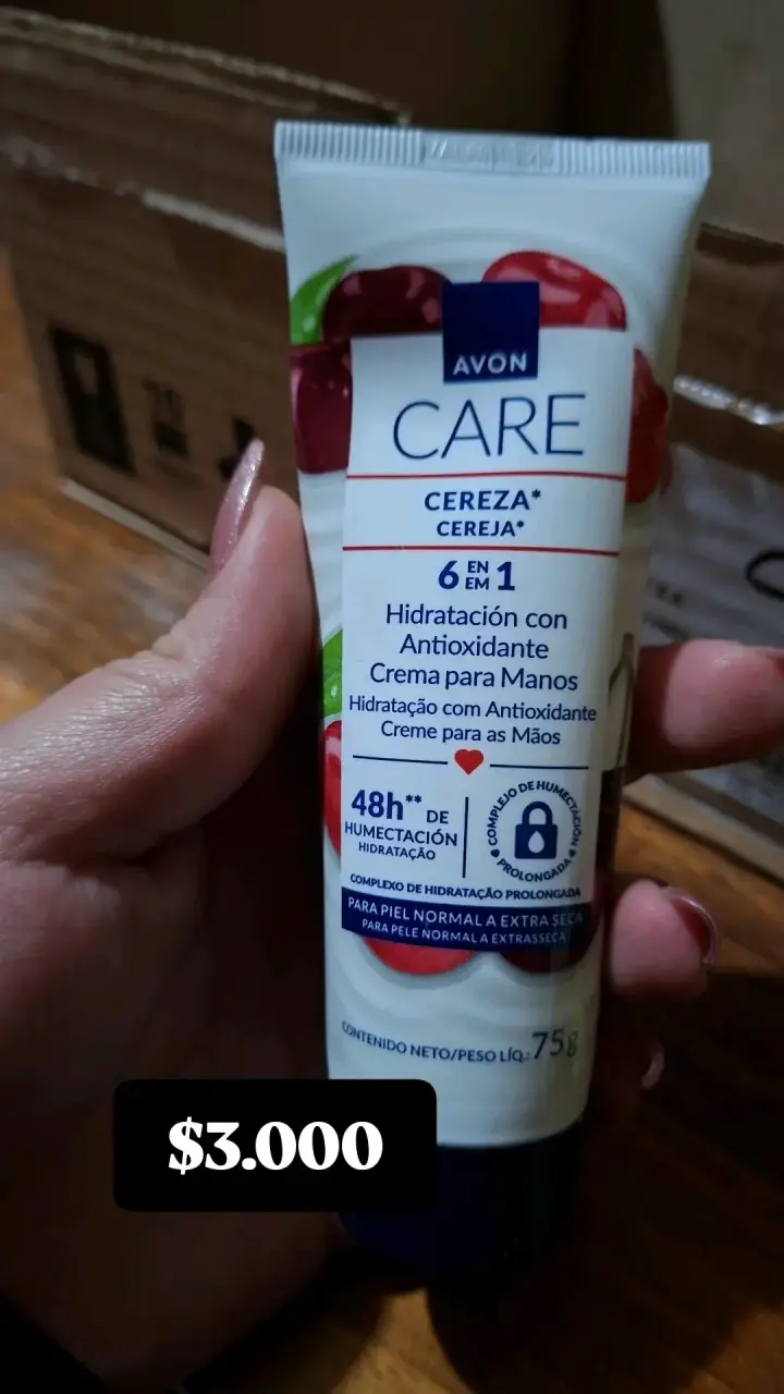 Crema de manos Avon Care Cereza 6 en 1