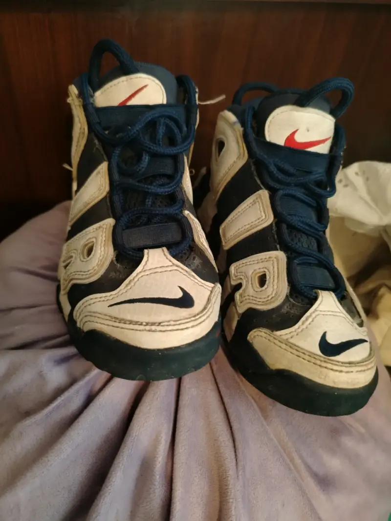 Zapatillas deportivas Nike vintage blancas y azules - 1