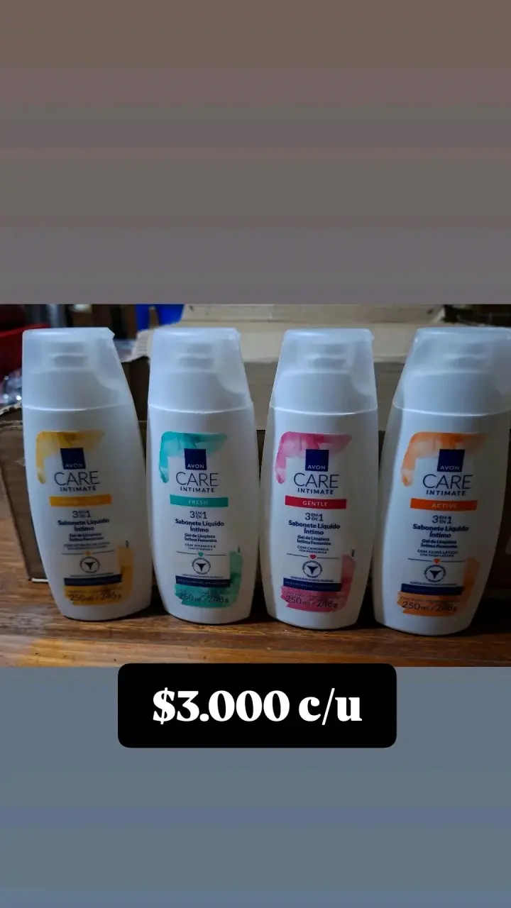 Jabones Líquidos Íntimos Avon Care 3 en 1