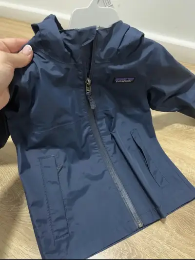 Chaqueta impermeable azul para niño Patagonia - miniatura 1