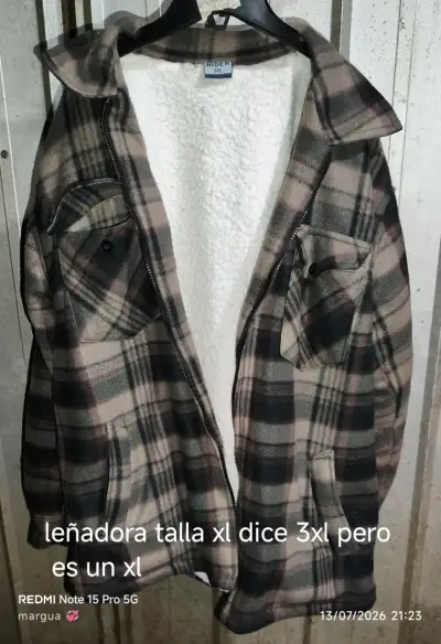 Chaqueta leñadora de franela forrada talla XL - miniatura 1