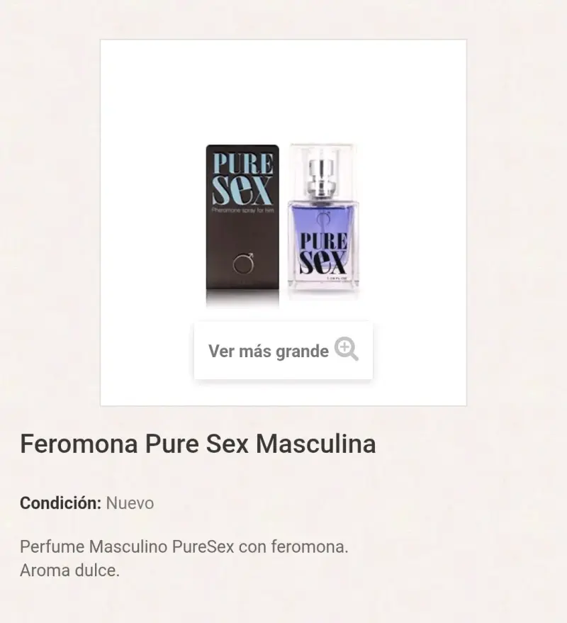 Perfume Masculino PureSex con Feromona