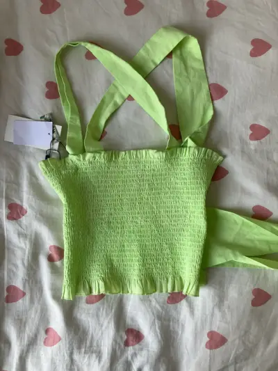 Top verde lima con tirantes Sybilla talla M - miniatura 1