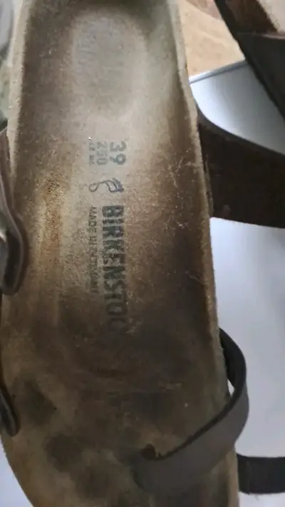 Sandalias Birkenstock de cuero marrón - miniatura 2
