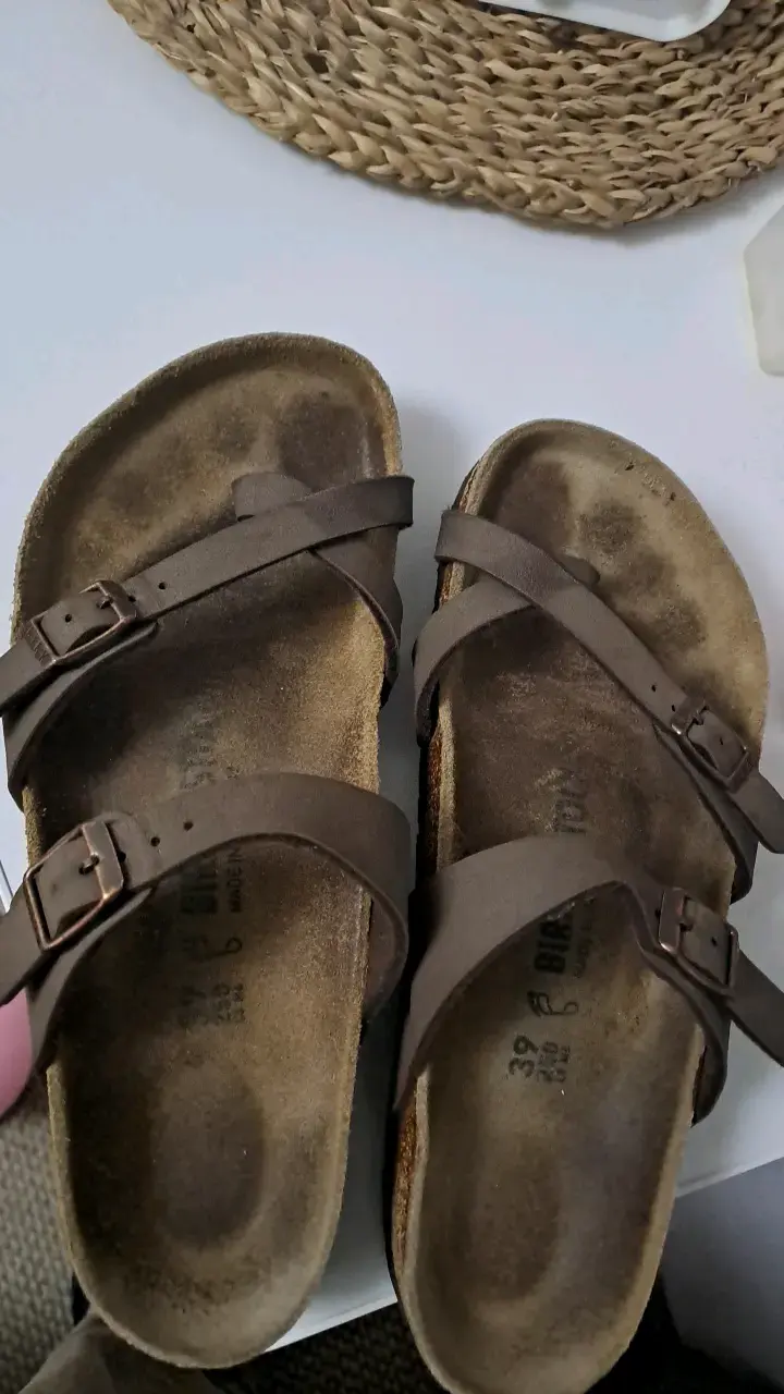 Sandalias Birkenstock de cuero marrón - 3
