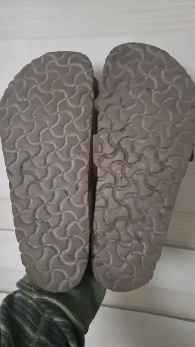 Sandalias Birkenstock de cuero marrón - miniatura 4