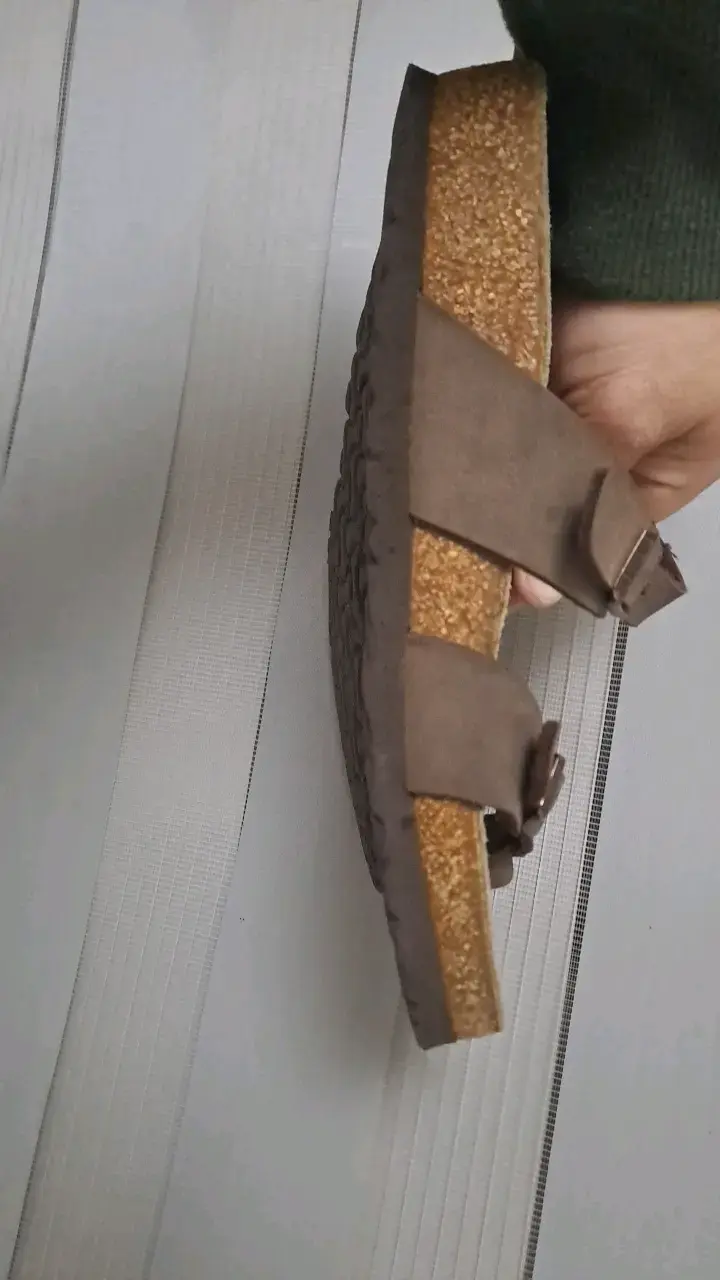 Sandalias Birkenstock de cuero marrón - 5