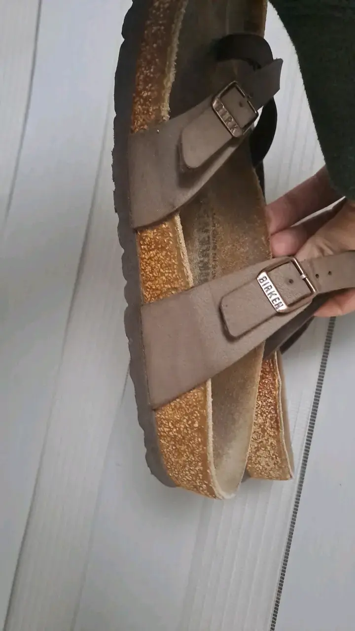 Sandalias Birkenstock de cuero marrón - 6