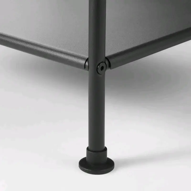 Estantería de metal negro de tres niveles - 6