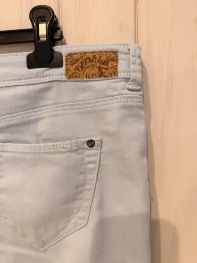 Pantalones de mezclilla celestes Bershka para muje - miniatura 2