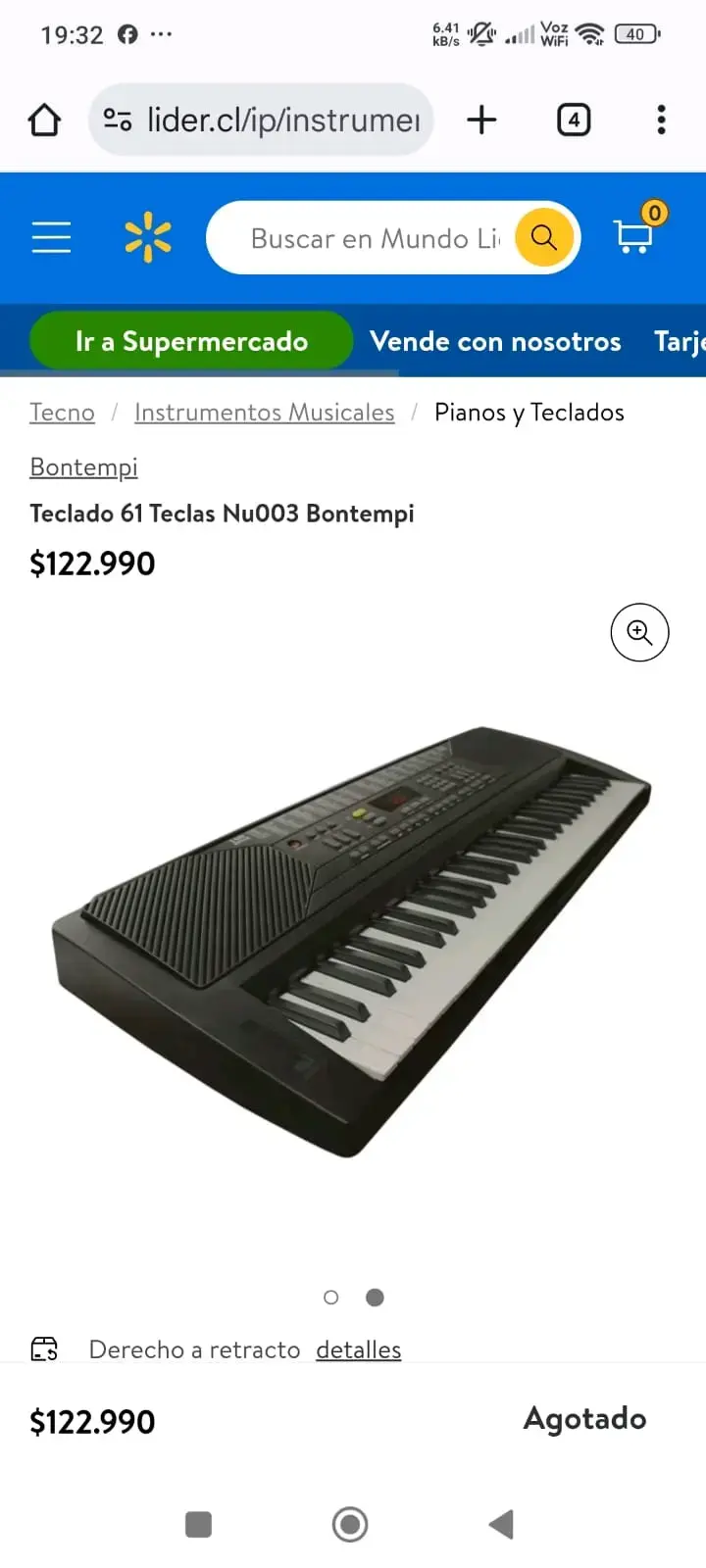 Teclado electrónico Bontempi con 100 voces nuevo - 4