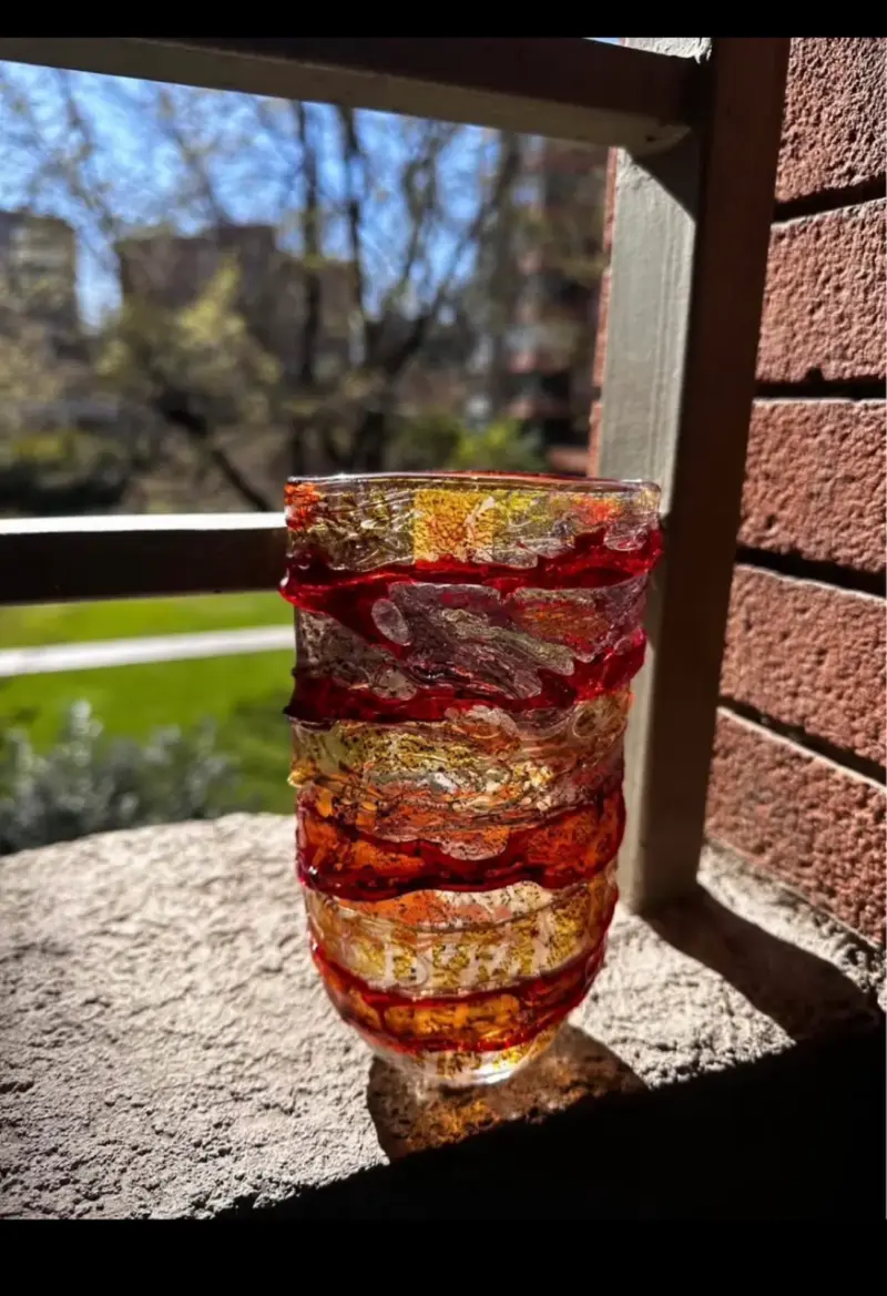 Vaso/ florero/ jarrón de Cristal Murano Multicolor - 1