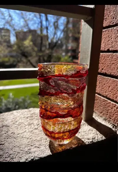 Vaso/ florero/ jarrón de Cristal Murano Multicolor - miniatura 1