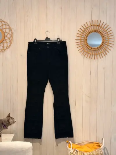 Pantalones negros fashionova con diseño endesgas - miniatura 4