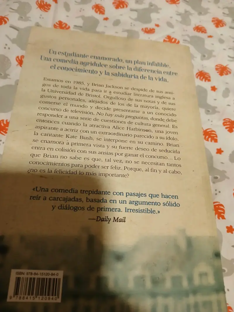 Libro 'No hay más preguntas' de David Nicholls - 2