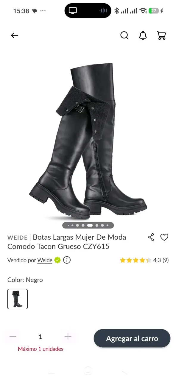 Botas largas de cuero marrón Weide - 4