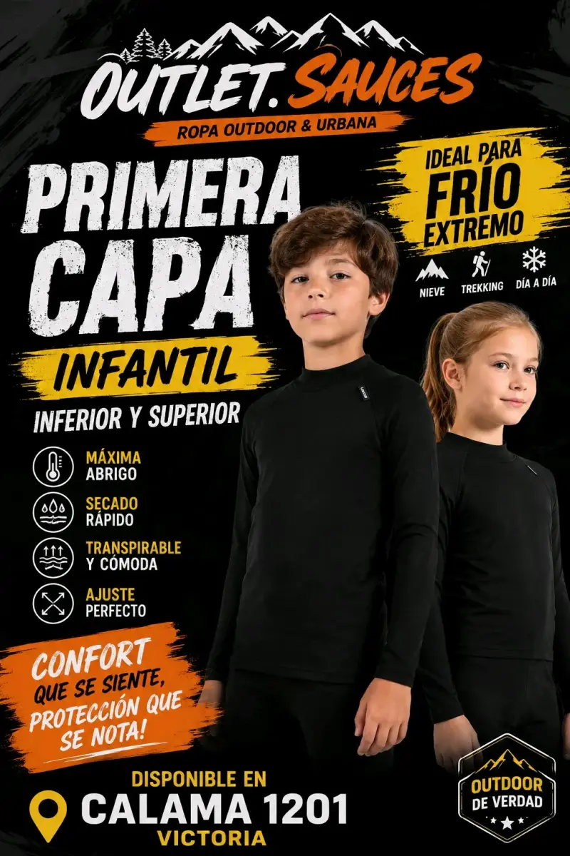 Primera capa infantil para frío extremo