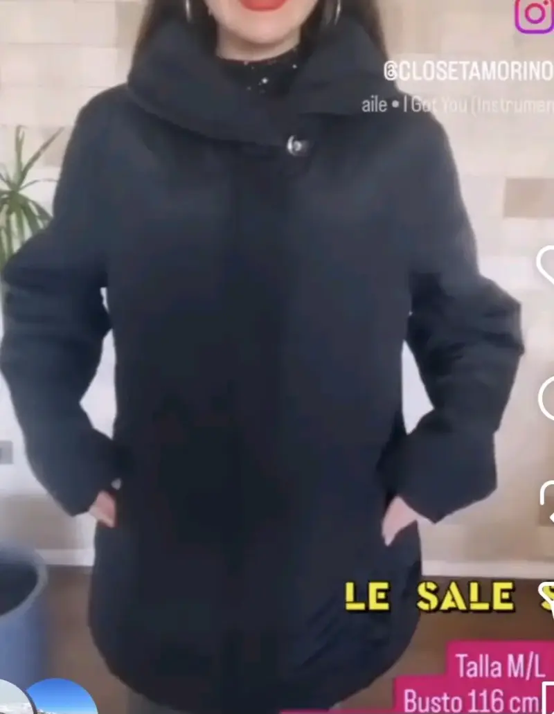 Chaqueta negra para mujer talla M