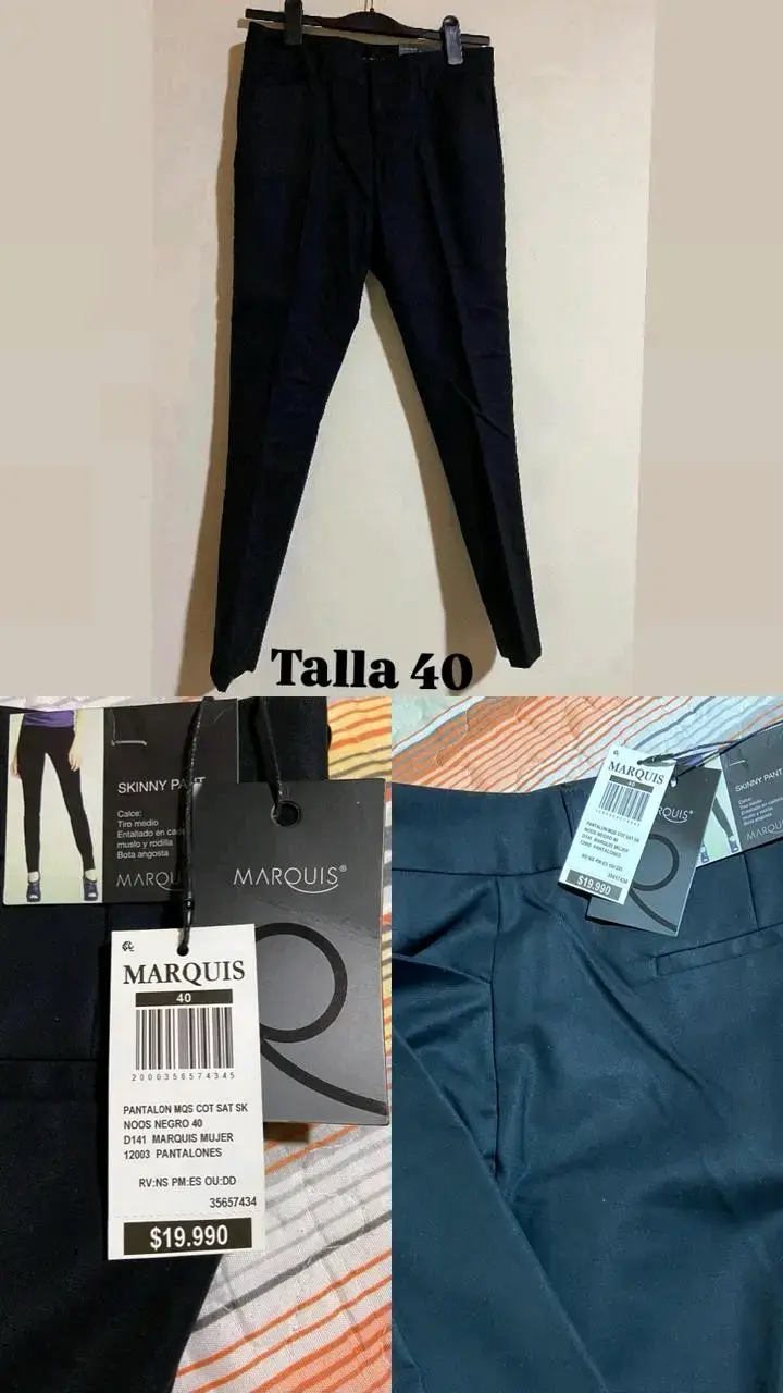 Pantalones skinny negros Marquis mujer talla 40