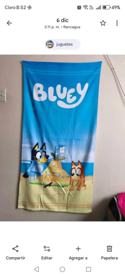 Toalla infantil Paw Patrol, Bluey. - miniatura 4