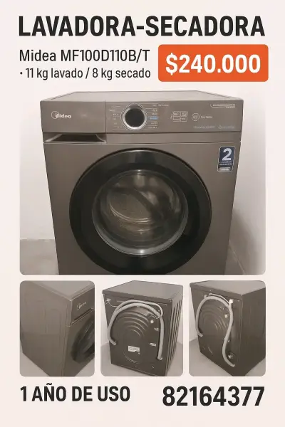 Lavadora-Secadora Midea 11kg/8kg en excelente estado - miniatura 2