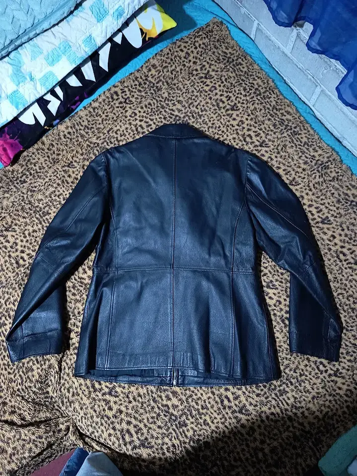 Chaqueta de cuero negra para Mujer - 4
