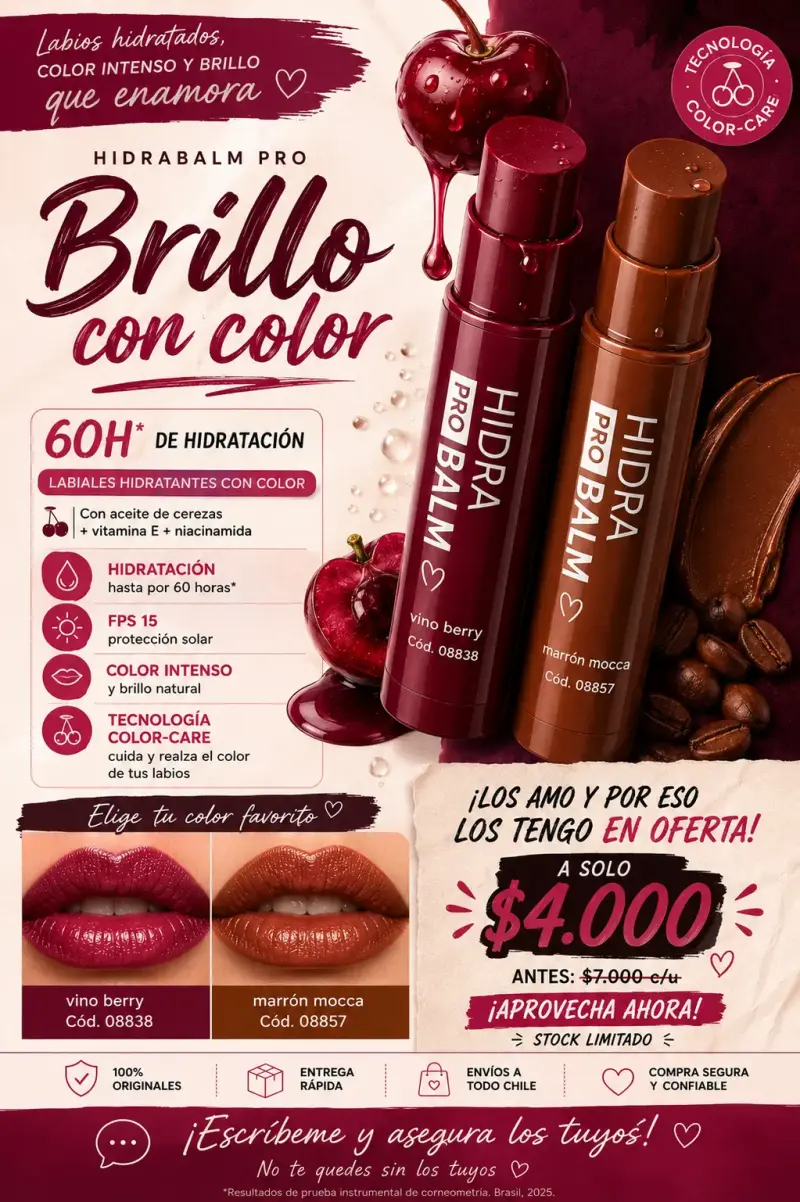 HidraBalm Pro Brillo con Color Hidratante - 1