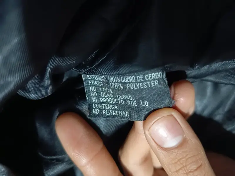 Chaqueta de cuero negra para hombre - 3
