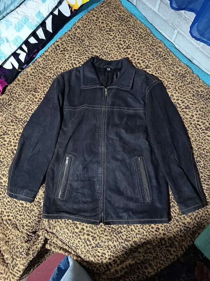 Chaqueta de cuero café para Hombre - 1