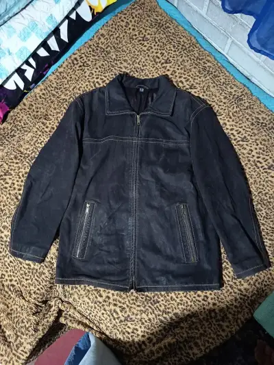 Chaqueta de cuero café para Hombre - miniatura 1